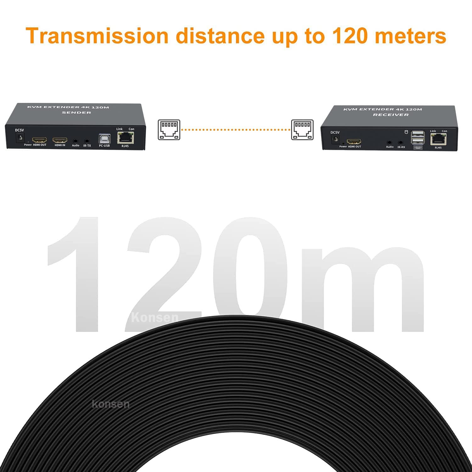 KVM HDMI 120M 4K لمونتک — تصویر ۵