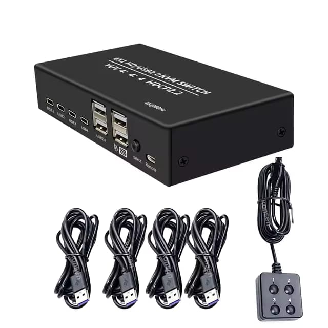 KVM سوییچ 4 پورت HDMI 4K لمونتک — تصویر ۳