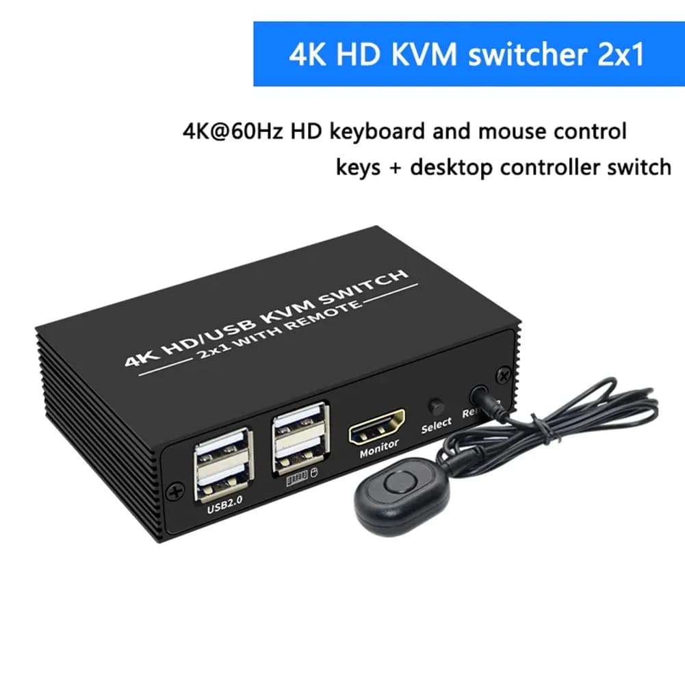 KVM سوییچ 4 پورت HDMI 4K لمونتک — تصویر ۷