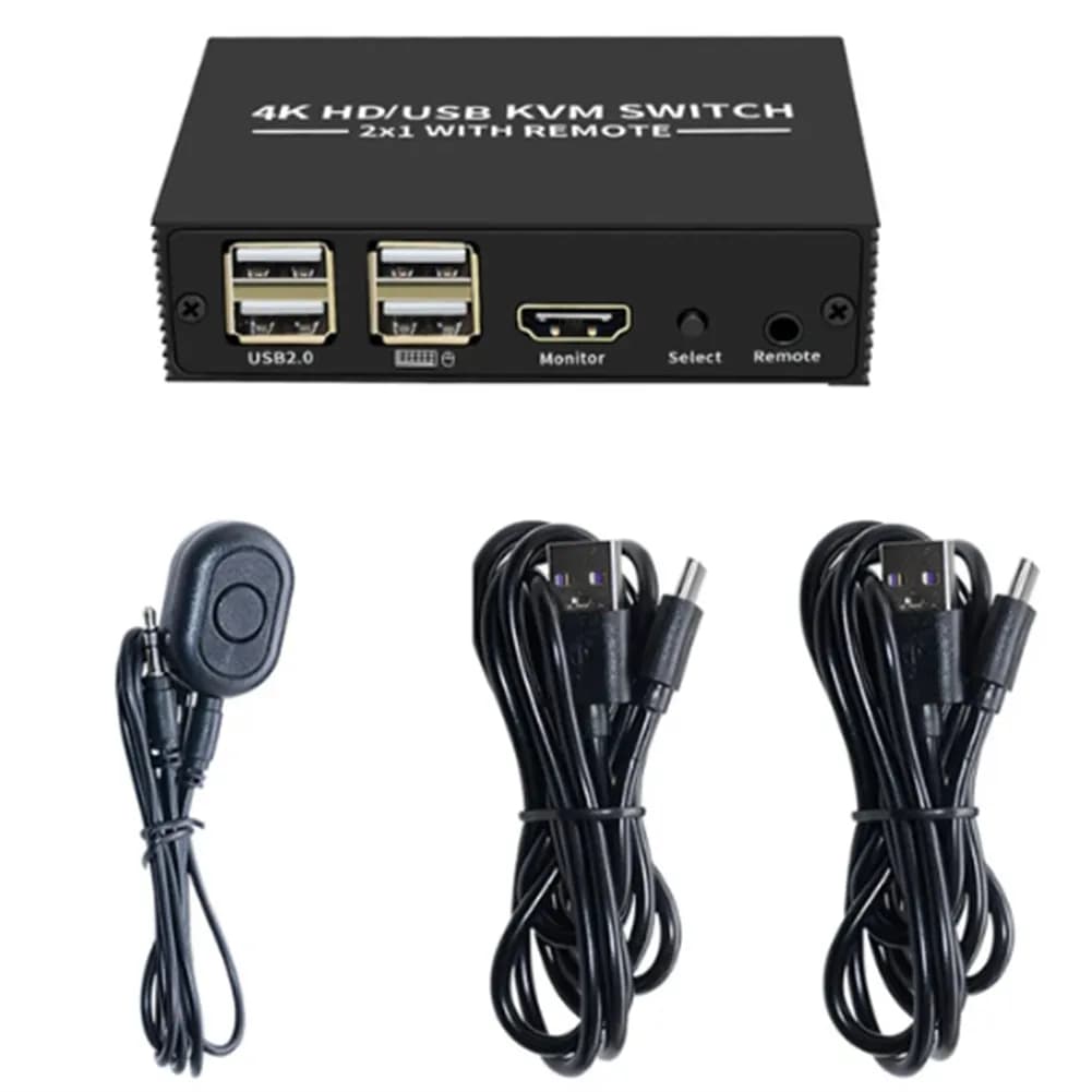 KVM سوییچ 4 پورت HDMI 4K لمونتک — تصویر ۹