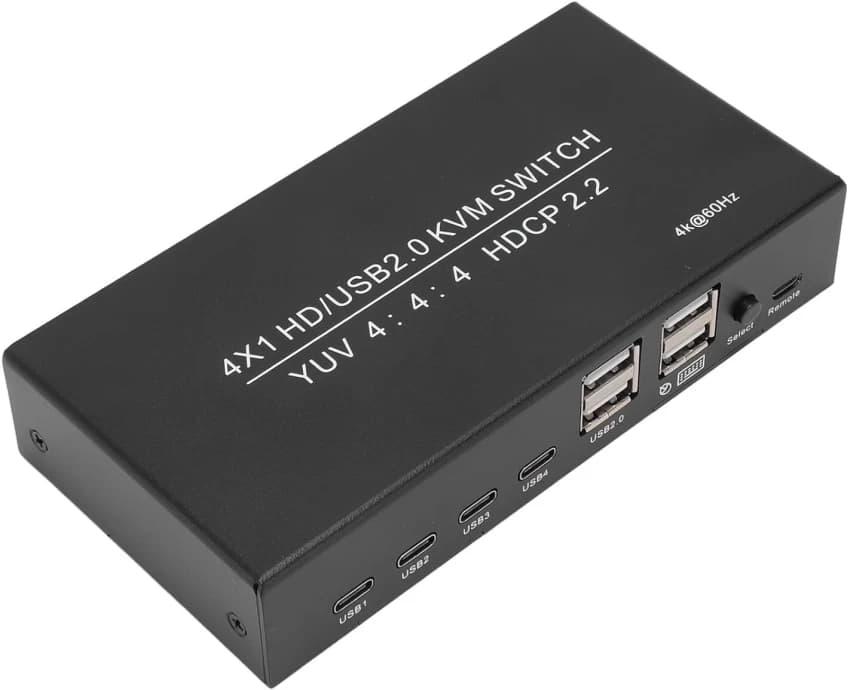 KVM سوییچ 4 پورت HDMI 4K لمونتک