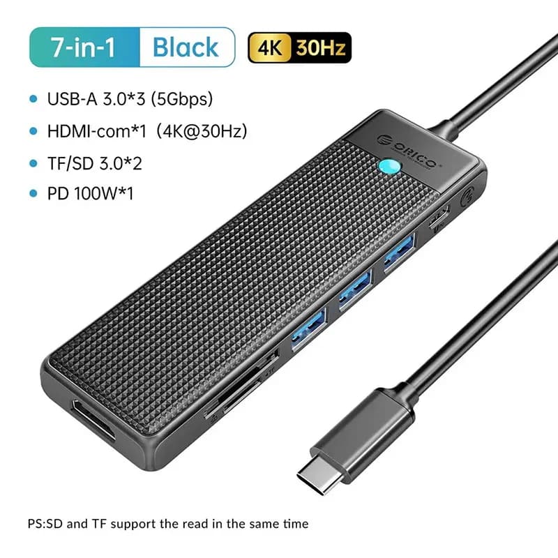 داک استیشن 7 پورت USB-C اوریکو مدل PWD-7P — تصویر ۱۱