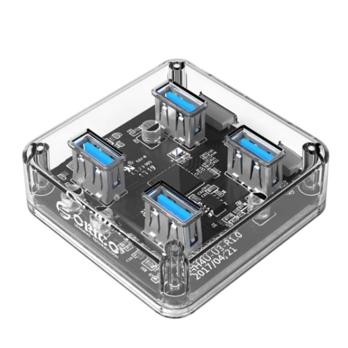 هاب 4 پورت USB3.0 شفاف اوریکو مدل MH4UC-U3-10