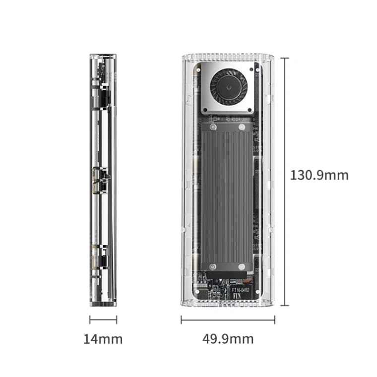 باکس M.2 NVMe SSD شفاف اوریکو مدل TCM2-G20 — تصویر ۴