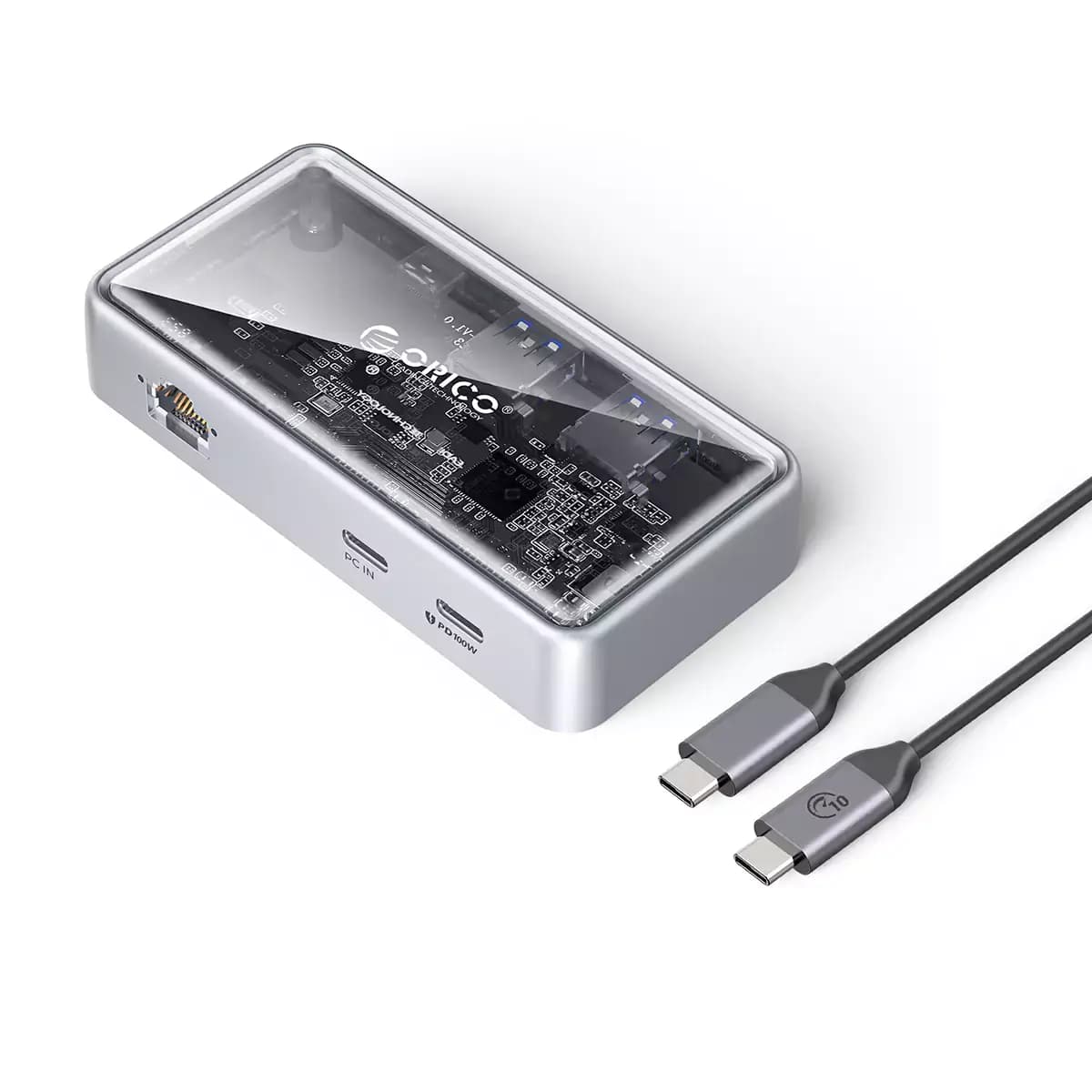 داک استیشن 5 پورت شفاف اوریکو مدل TM10-5P — تصویر ۲