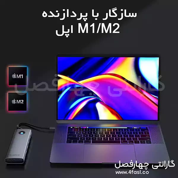 هاب 9 پورت USB-C اوریکو مدل PW11-9P — تصویر ۹