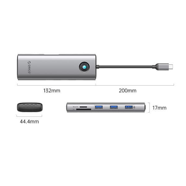 هاب 9 پورت USB-C اوریکو مدل PW11-9P — تصویر ۱۲