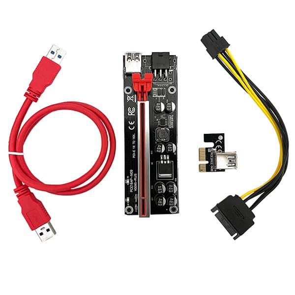 رایزر کارت گرافیک تبدیل PCI EXPRESS 1X به 16Xمدل 009S plus چیپ 150 — تصویر ۳