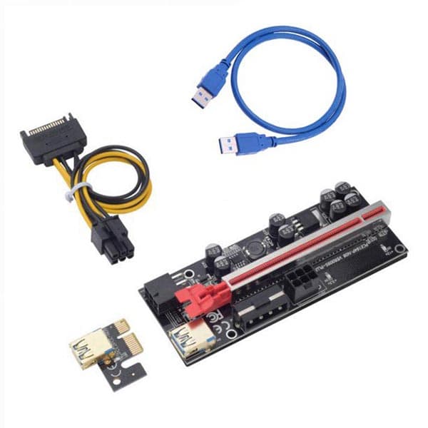 رایزر کارت گرافیک تبدیل PCI EXPRESS 1X به 16Xمدل 009S plus چیپ 150 — تصویر ۹