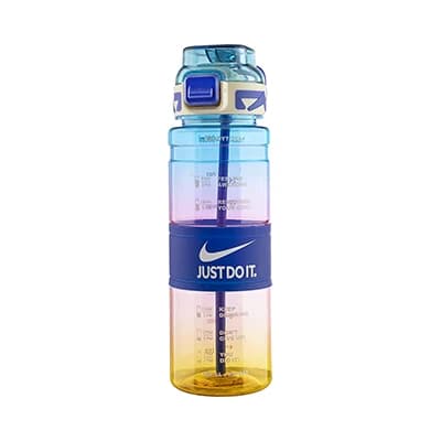 قمقمه ورزشی 800 سی سی نی دار طرح نایک JUST DO IT 02 | آبی