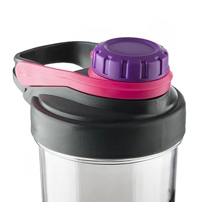 قمقمه شیکر ورزشی 500 سی سی سه تکه Smart Shake | طوسی/بنفش — تصویر ۷