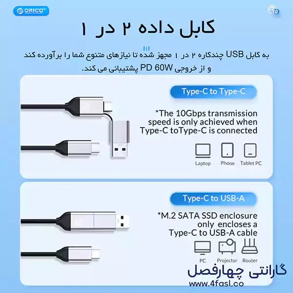 داک هارد و SSD اوریکو مدل 6656C3-C — تصویر ۵