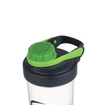 قمقمه شیکر ورزشی 500 سی سی سه تکه Smart Shake | طوسی/سبز — تصویر ۶