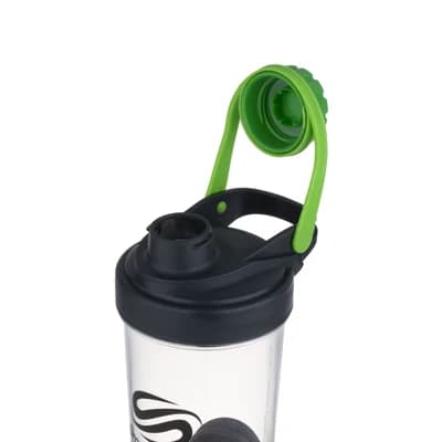 قمقمه شیکر ورزشی 500 سی سی سه تکه Smart Shake | طوسی/سبز — تصویر ۷