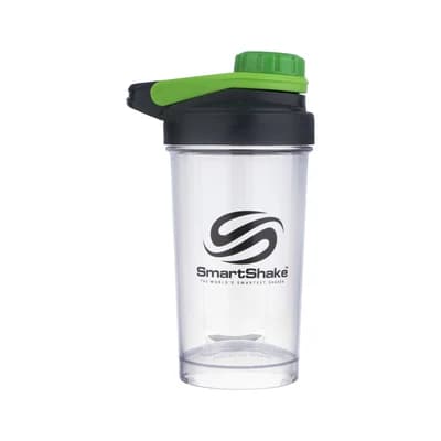 قمقمه شیکر ورزشی 500 سی سی سه تکه Smart Shake | طوسی/سبز — تصویر ۸