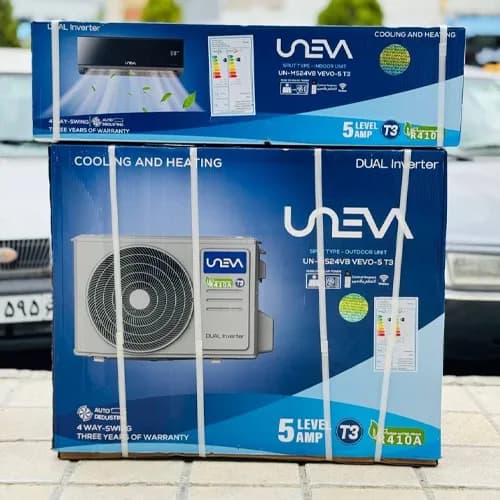 کولر گازی 24000 یونیوا پنل مشکی مدل UN-MS24VB — تصویر ۳
