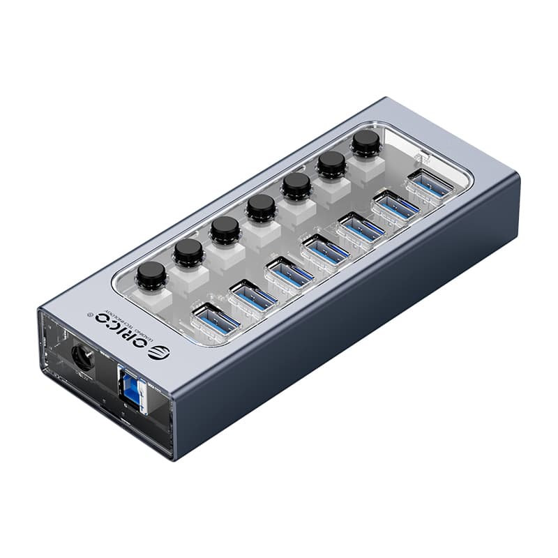 هاب 7پورت USB3 کلیددار ORICO AT2U3-7AB — تصویر ۳