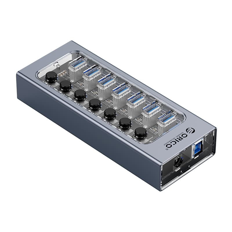 هاب 7پورت USB3 کلیددار ORICO AT2U3-7AB — تصویر ۱۰