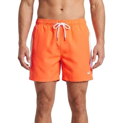 مایو شنا مردانه استخری HOLLISTER 815 | نارنجی/سفید