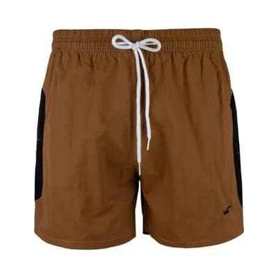 مایو شنا مردانه استخری HOLLISTER 815 | قهوه ای/مشکی — تصویر ۱۱