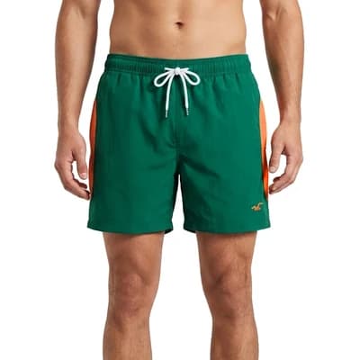 مایو شنا مردانه استخری HOLLISTER 815 | سبز/نارنجی — تصویر ۴