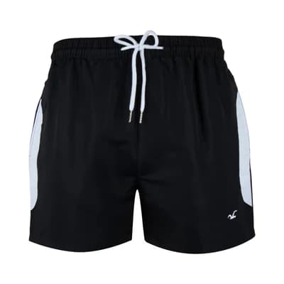 مایو شنا مردانه استخری HOLLISTER 815 | مشکی/سفید — تصویر ۱۱