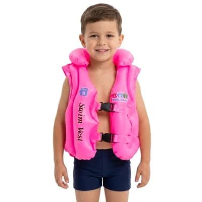 جلیقه شنا بادی SWIMMING VEST | صورتی — تصویر ۳