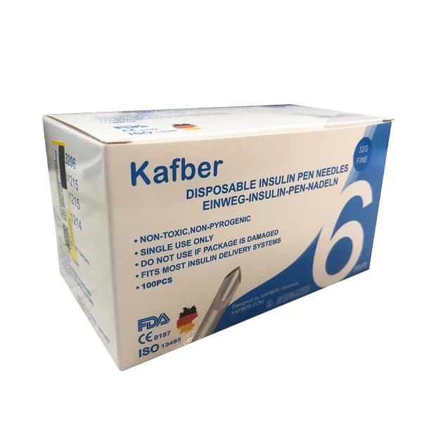 سوزن انسولین کافبر Kafber سایز 6mm بسته 100 عددی — تصویر ۴