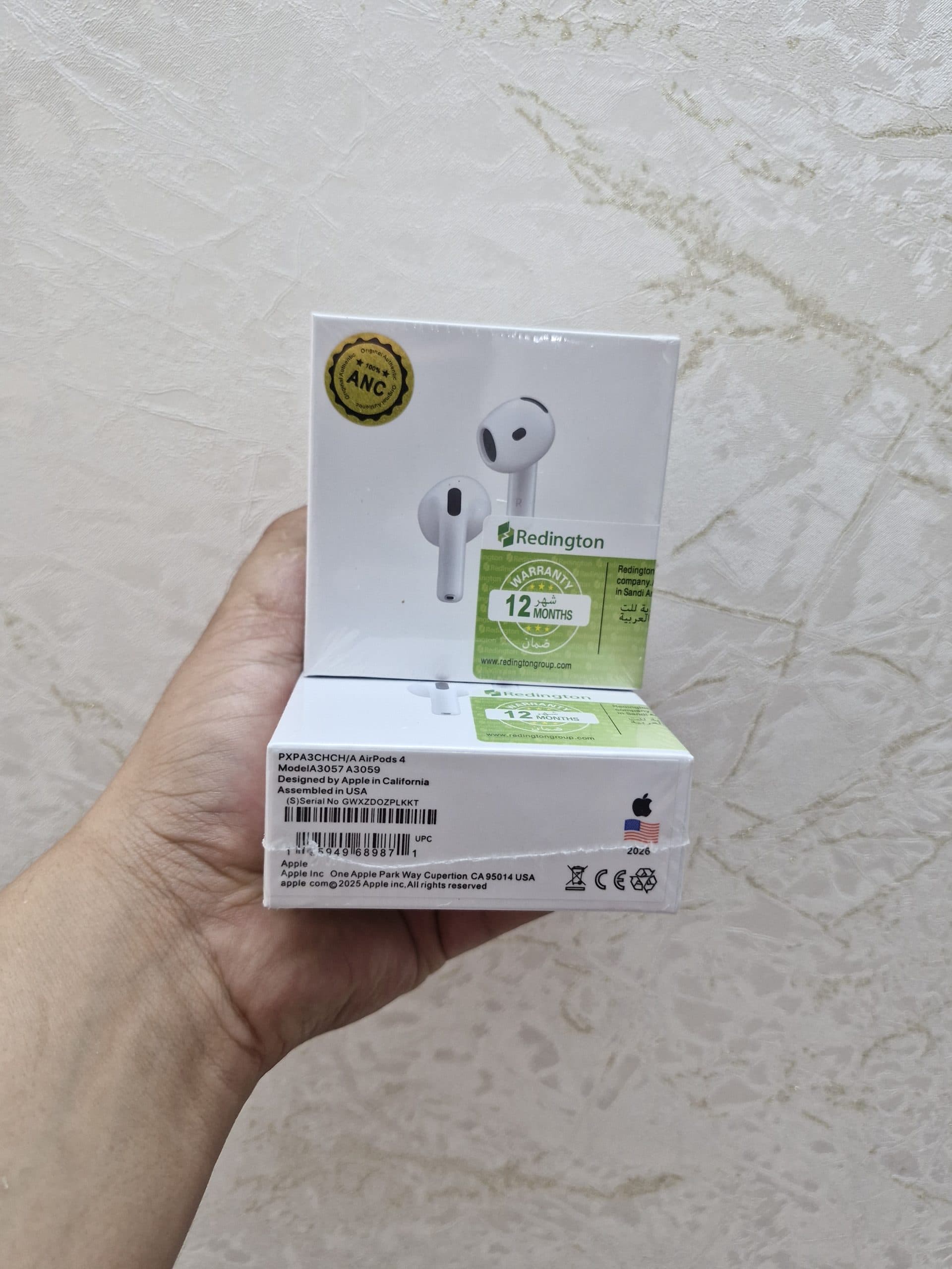 ایرپاد ایفونی air pods4 پرچم امریکا anc فعال