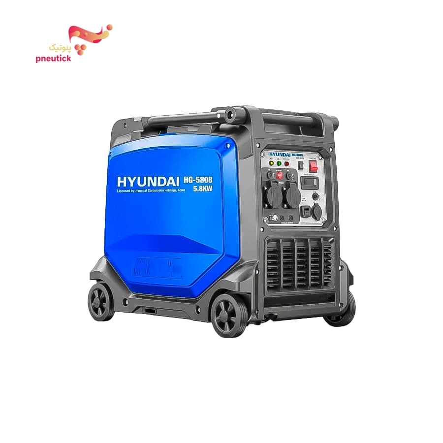 موتور برق اینورتر بنزینی سایلنت هیوندای مدل HG-5808 | قدرت ۵.۷ کیلووات