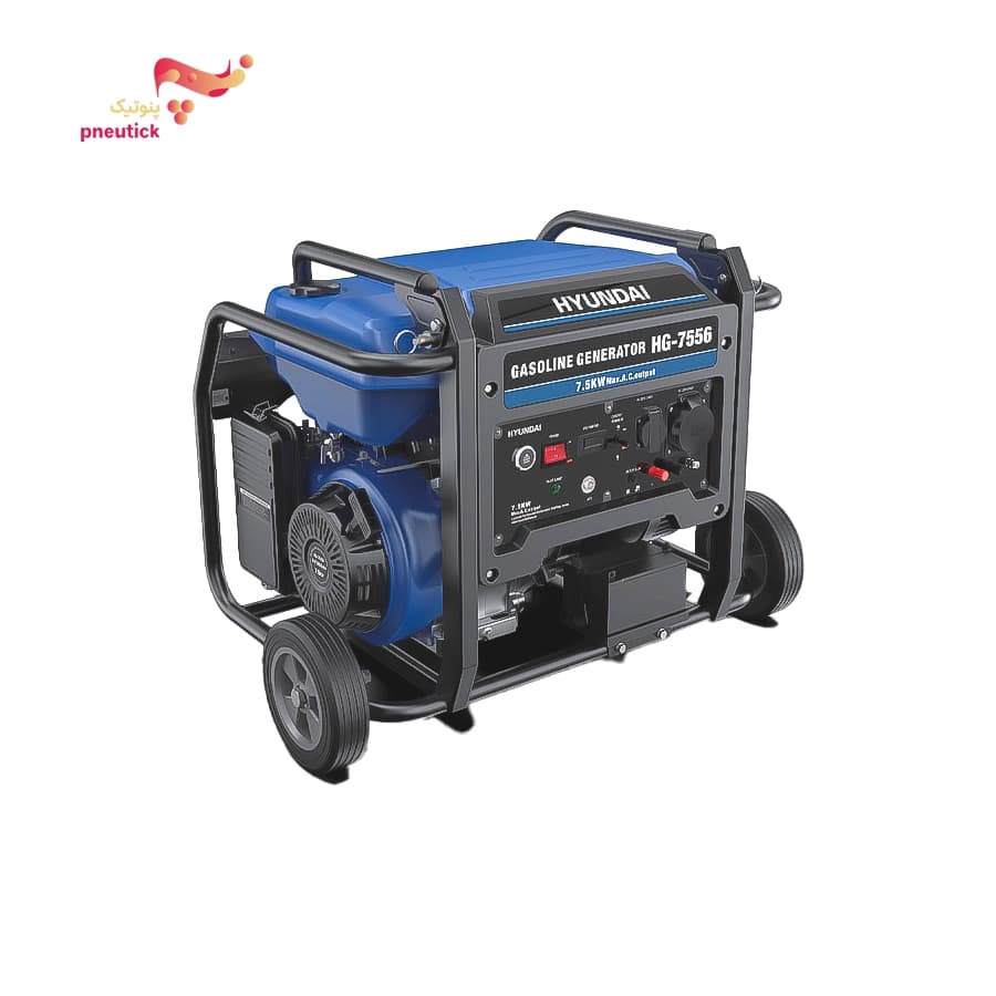 موتور برق بنزینی دوچرخ هیوندای مدل HG-7556 PRO | قدرت ۷.۵ کیلو وات