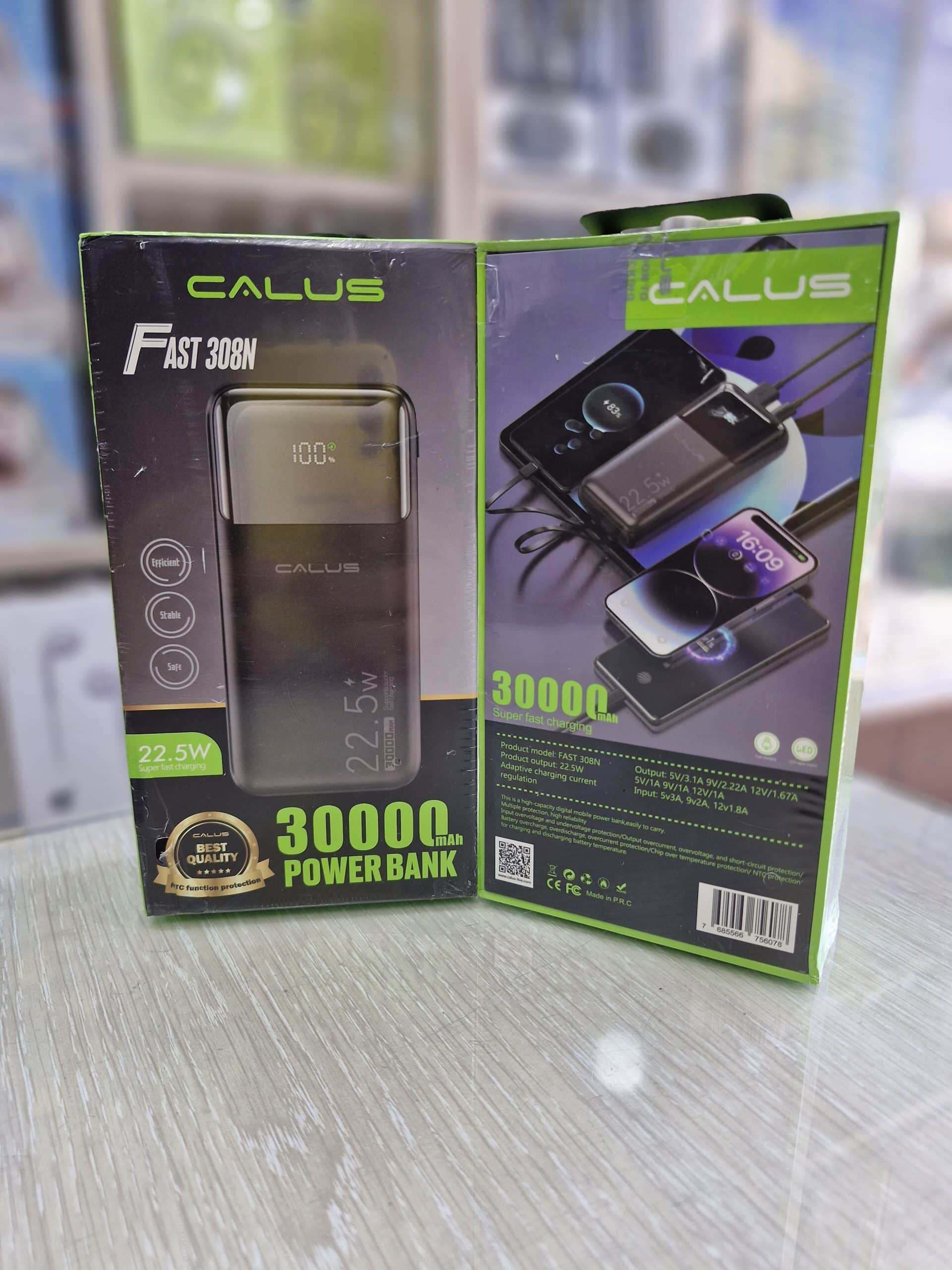 پاوربانک کالوس مدل FAST 308N ظرفیت 30000 میلی آمپر ساعت