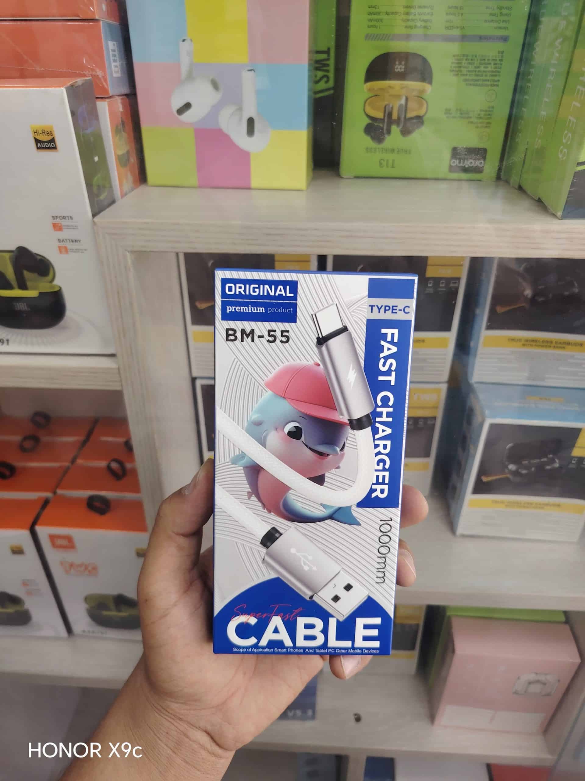 کابل شارژ usb به typc مدل BM-55 پارچه ای — تصویر ۲