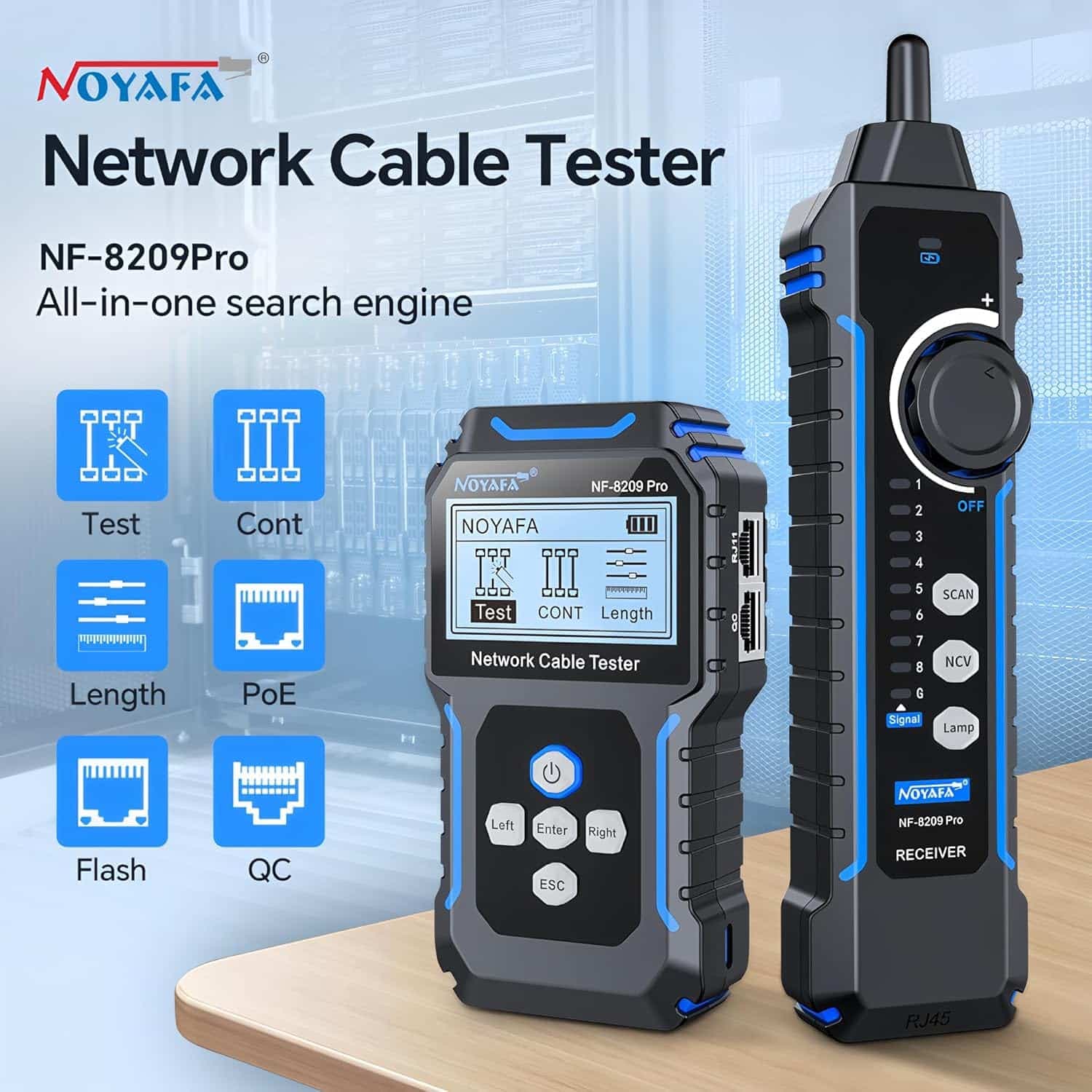 تستر کابل شبکه نویافا NF-8209PRO — تصویر ۳