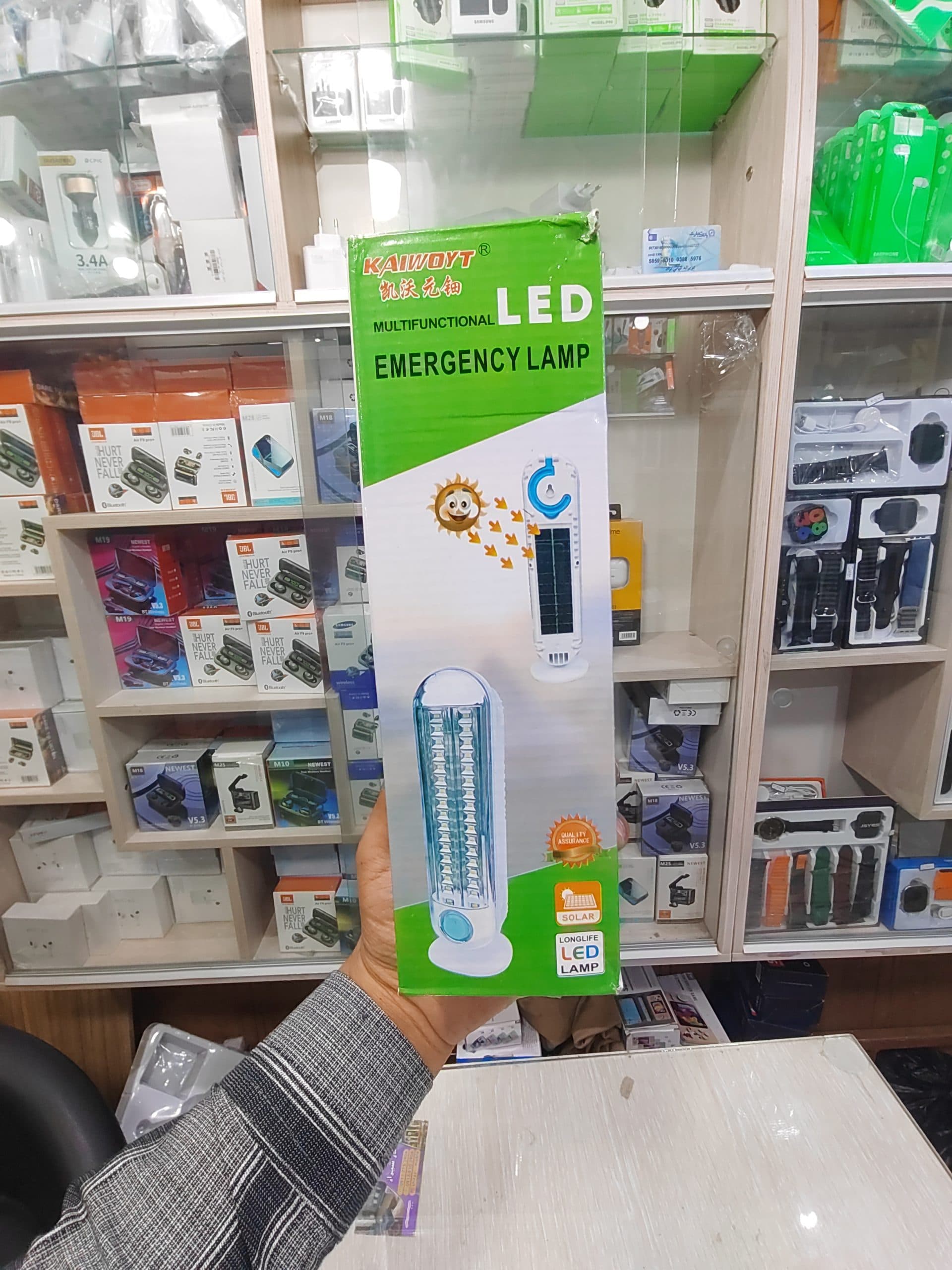 چراغ اضطراری و خورشیدی مدل WJ 6877 پایه دار — تصویر ۲