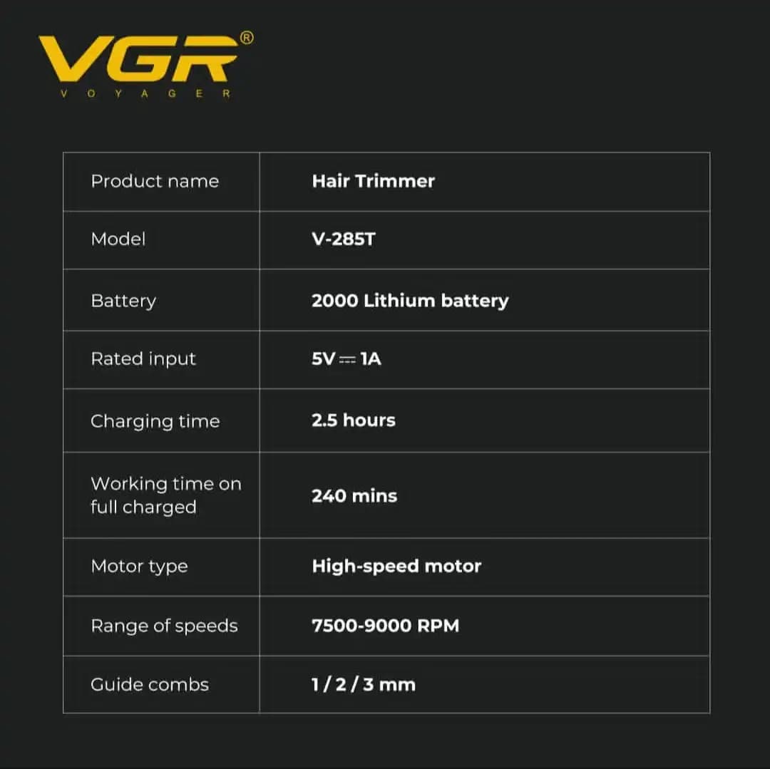 ست ماشین اصلاح وی جی آر VGR V-285+285T — تصویر ۴