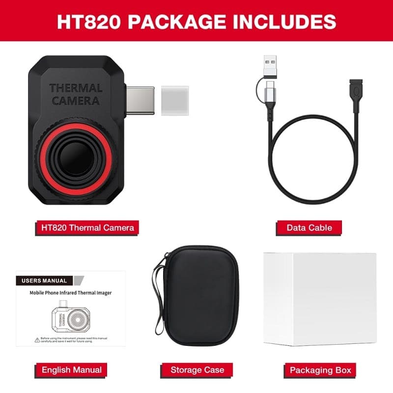 دوربین حرارتی HABOTEST HT820 برای گوشی اندروید، دوربین حرارتی مادون قرمز، دوربین ترموگرافی — تصویر ۴