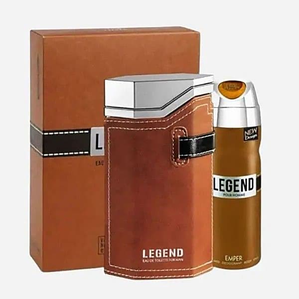 ست ادکلن و اسپری لجند قهوه‌ای Legend – مردانه – درجه یک اماراتی – 100 میلی لیتر — تصویر ۳