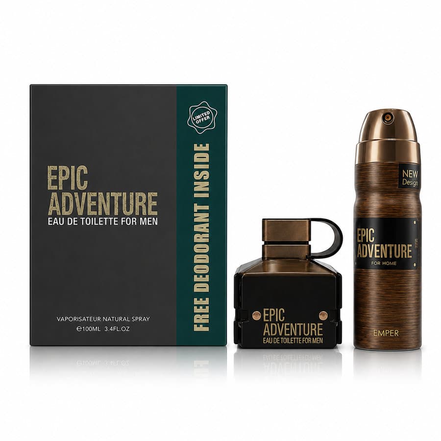 ست ادکلن و اسپری اپیک ادونچر Epic Adventure – مردانه – درجه یک اماراتی