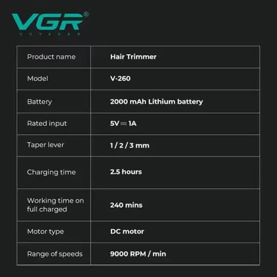ماشین اصلاح vgr وی جی آر v-260 — تصویر ۹