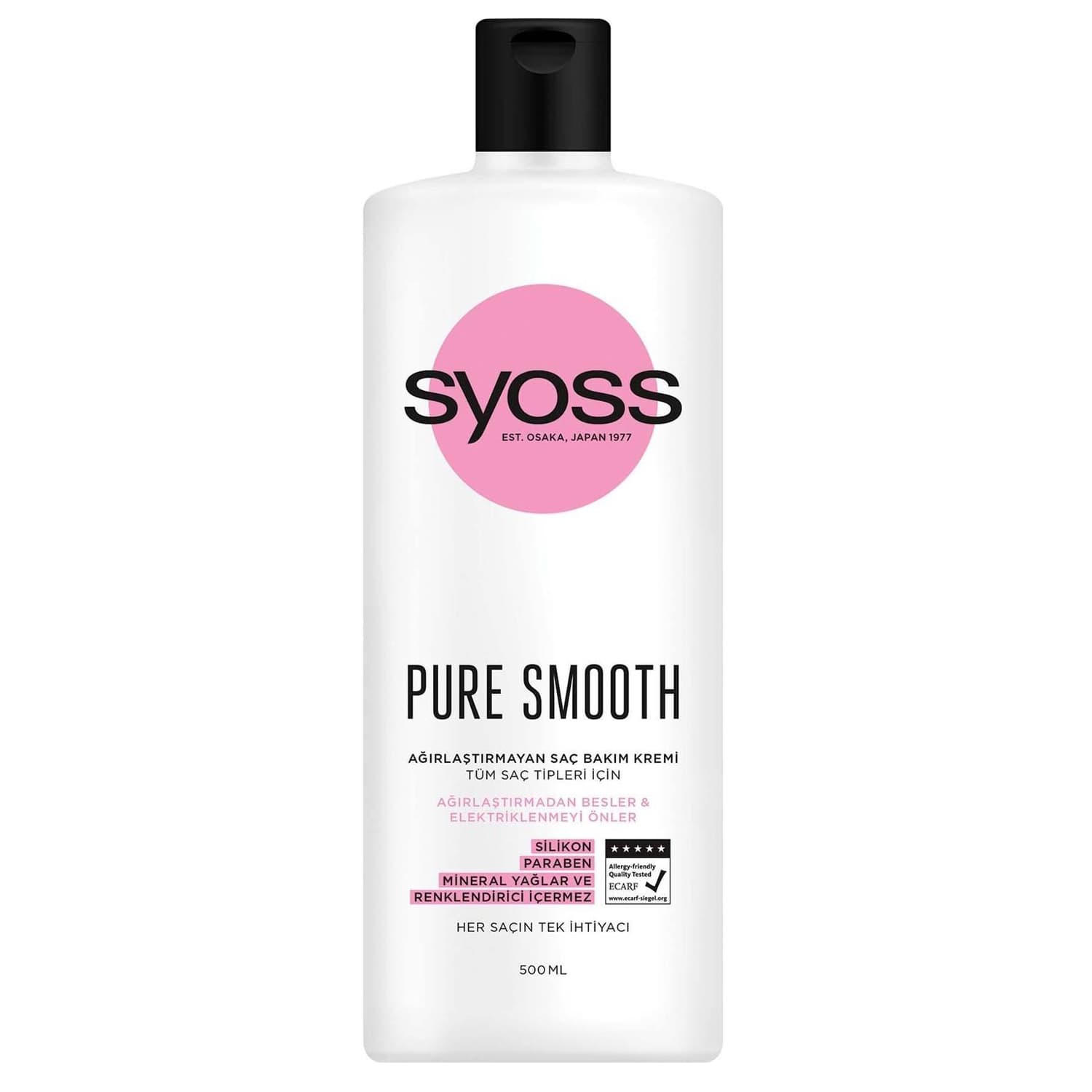 شامپو نرم کننده سایوس syoss مدل pure smooth با خاصیت ضد ریزش حجم 500 میل
