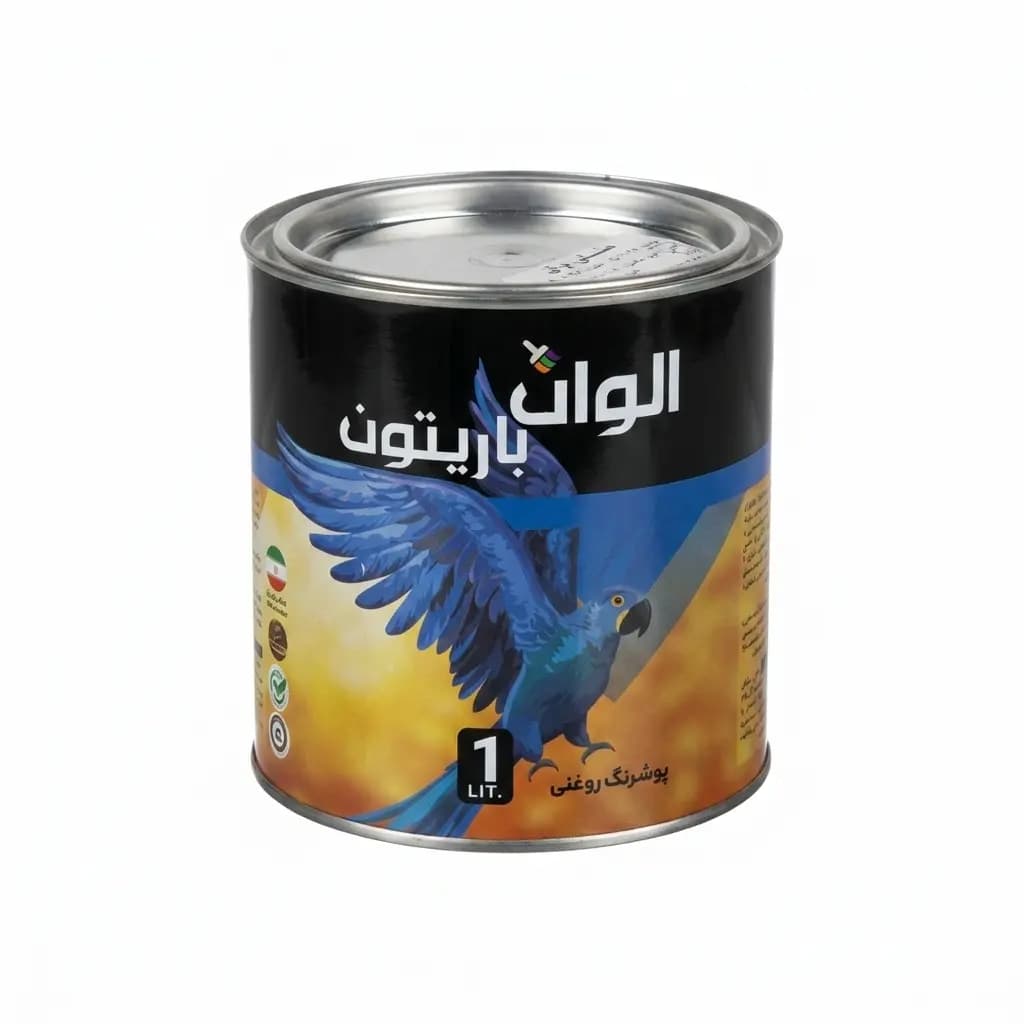 رنگ روغنی سفید براق 1 لیتری الوان — تصویر ۴