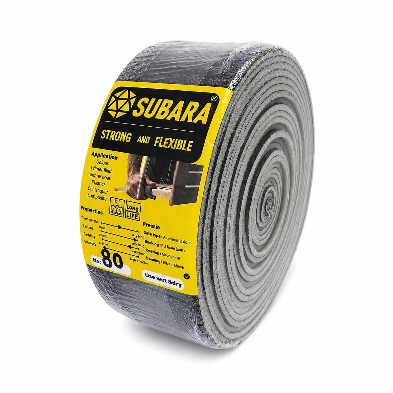 سنباده اسفنجی 80 رول 10 متری Subara — تصویر ۲