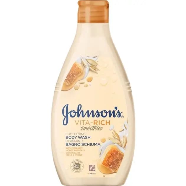 شامپو بدن اسموتی جانسون مدل ویتا ریچ 750 میل Johnson’s Vita-Rich Smoothies Comforting Body Wash — تصویر ۱۰