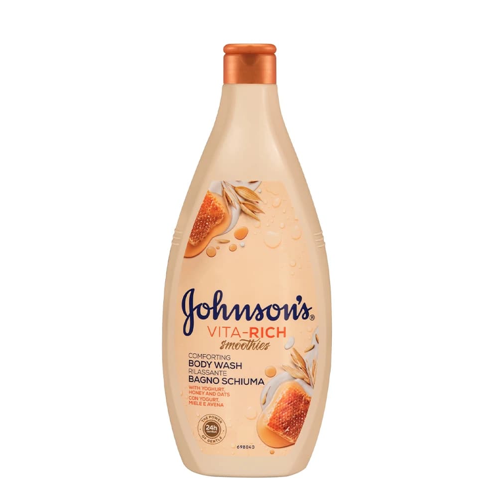 شامپو بدن اسموتی جانسون مدل ویتا ریچ 750 میل Johnson’s Vita-Rich Smoothies Comforting Body Wash — تصویر ۸