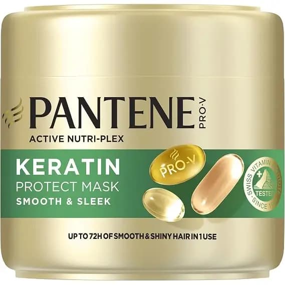 ماسک مو پنتن ضد وز حاوی روغن آرگان و کراتین 300 میلPantene Keratin Protect Mask Smooth & Sleek — تصویر ۲