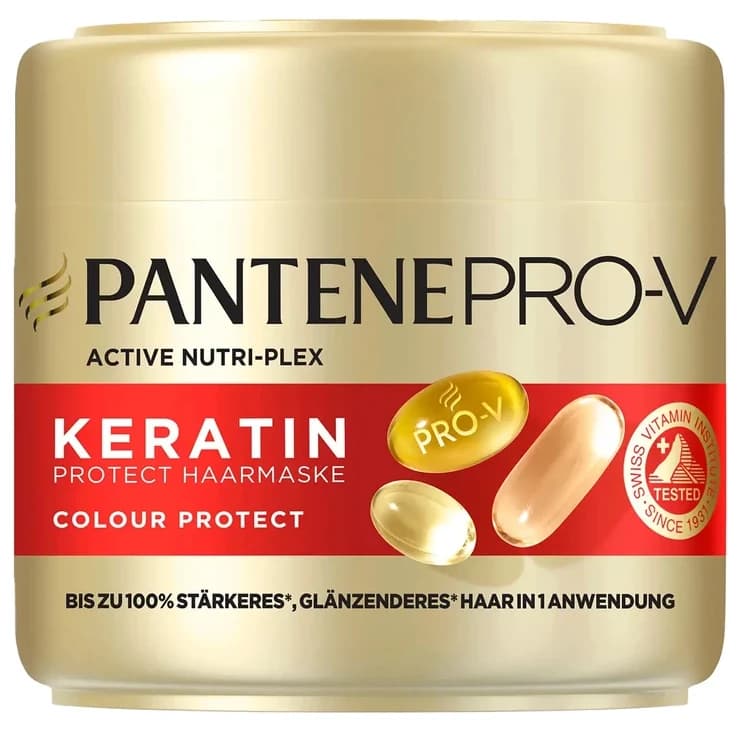 ماسک مو پنتن محافظت و تثبیت موهای رنگ‌شده حاوی کراتین 300 میل Pantene Keratin Colour Protect