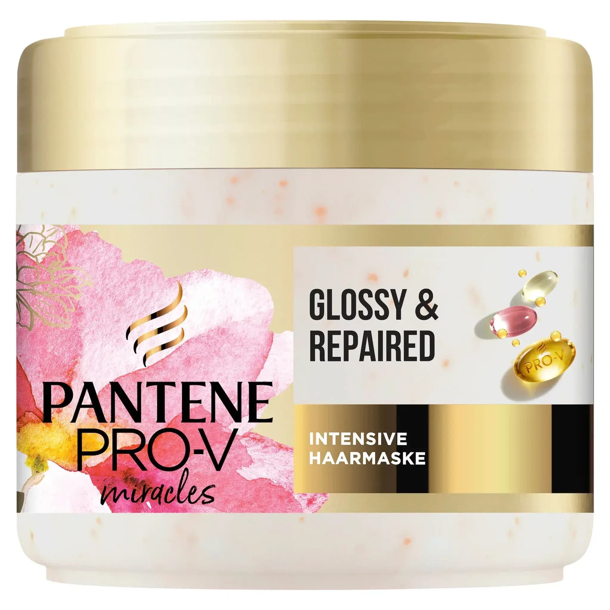 ماسک مو پنتن مدل میراکلز ترمیم‌کننده عمیق سطح مو و براق‌کننده ۳۰۰ میل Pantene Pro-V Miracles Glossy & Repaired