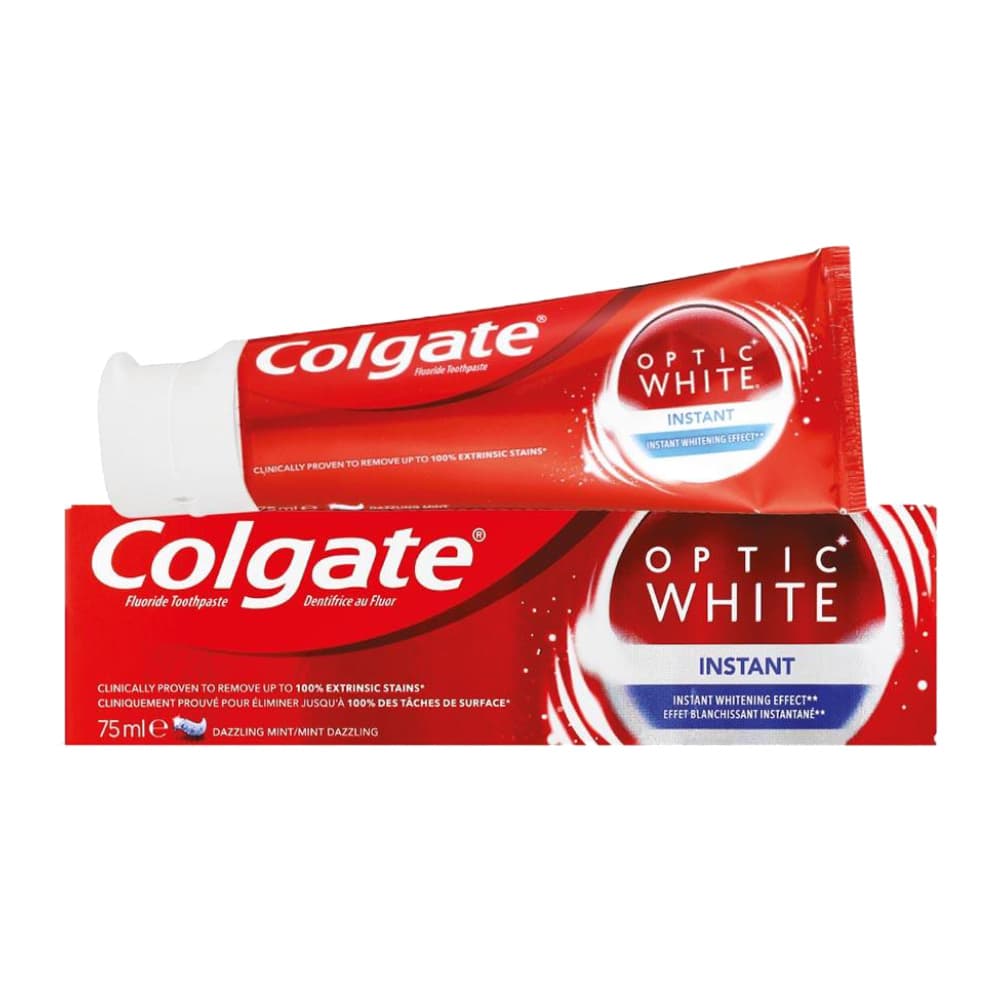 خمیر دندان کلگیت اپتیک وایت سفید کننده فوری 75 میل Colgate Optic White Instant — تصویر ۱۲