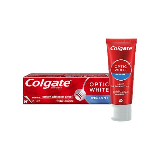 خمیر دندان کلگیت اپتیک وایت سفید کننده فوری 75 میل Colgate Optic White Instant